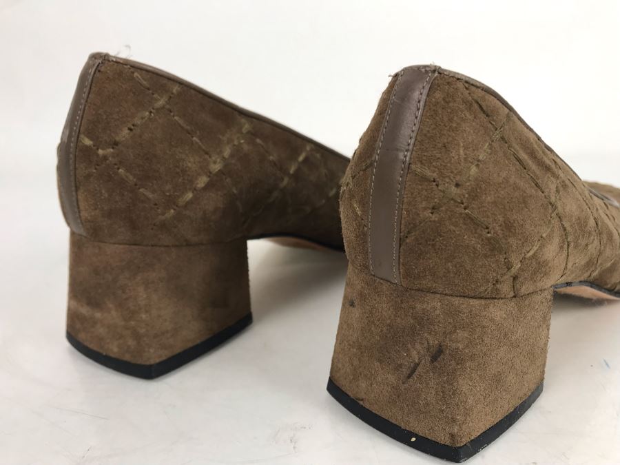 Salvatore Ferragamo Suede Leather Shoes Size 8AA [Photo 5]