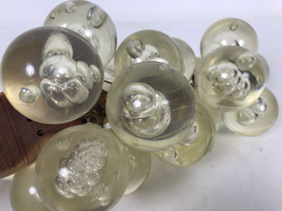 Lucite And Wood Sculptural Grapes 12W X 5D X 4.5H [Photo 9]