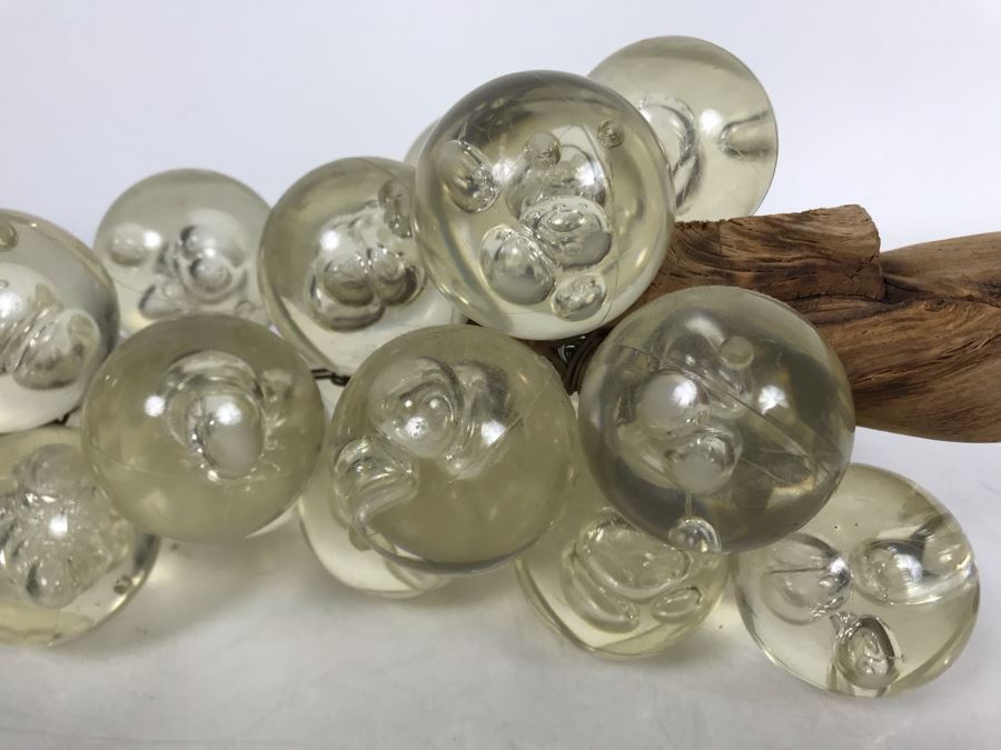 Lucite And Wood Sculptural Grapes 12W X 5D X 4.5H [Photo 5]