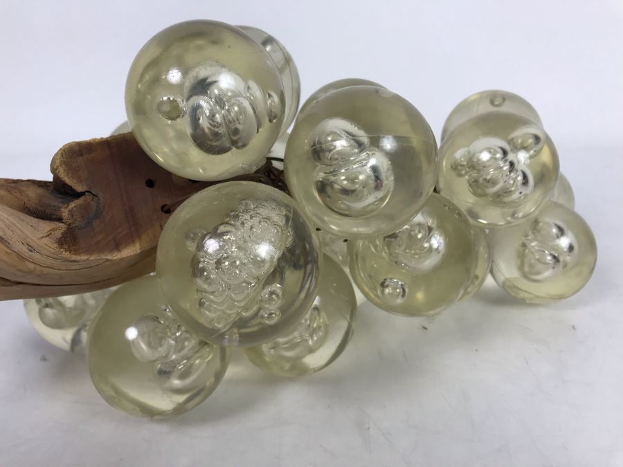 Lucite And Wood Sculptural Grapes 12W X 5D X 4.5H [Photo 8]