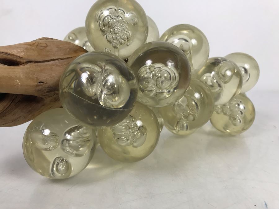 Lucite And Wood Sculptural Grapes 12W X 5D X 4.5H [Photo 10]