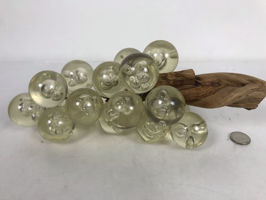 Lucite And Wood Sculptural Grapes 12W X 5D X 4.5H [Photo 4]