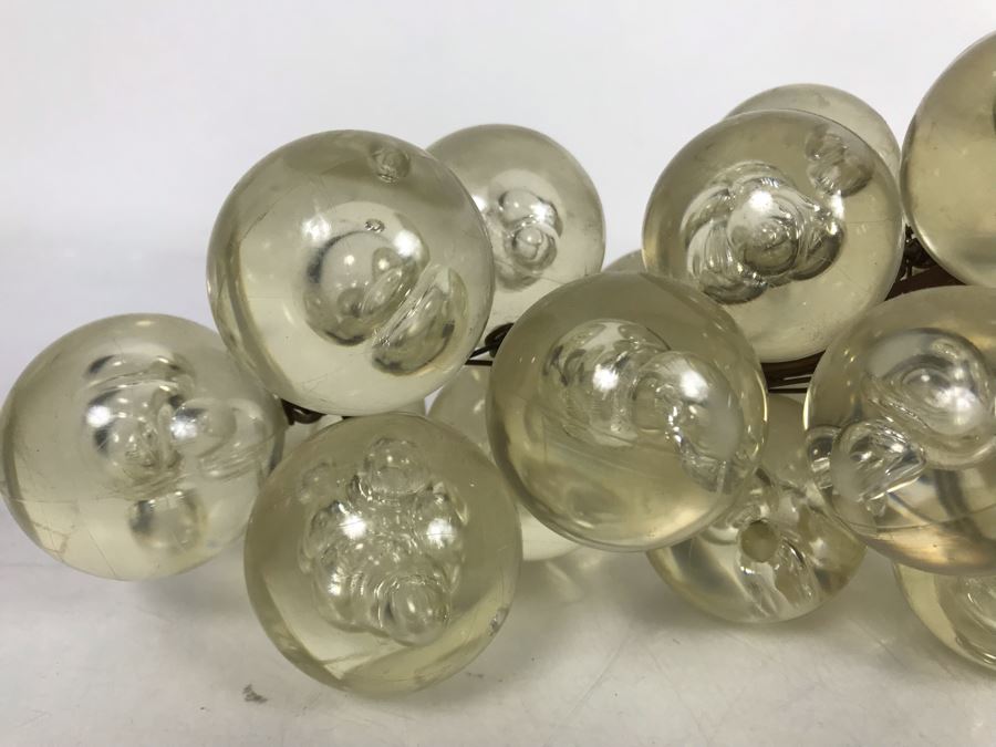 Lucite And Wood Sculptural Grapes 12W X 5D X 4.5H [Photo 6]