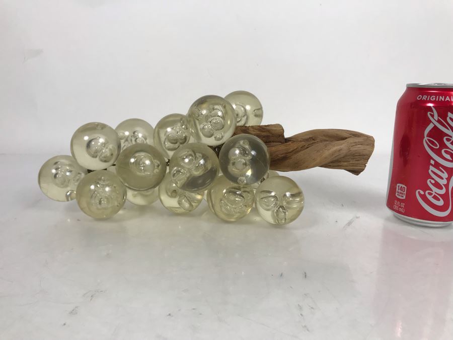 Lucite And Wood Sculptural Grapes 12W X 5D X 4.5H [Photo 3]