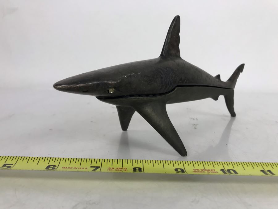 Signed Limited Edition Metal Figural Shark Nutcracker 90 Of 300 10W X 3D X 4.5H [Photo 7]