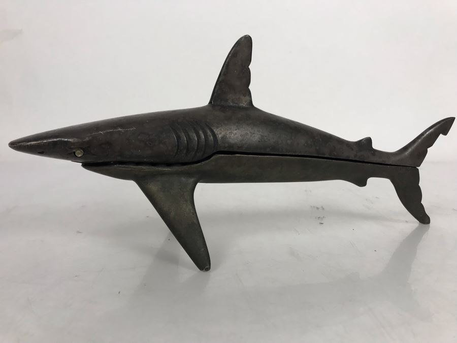 Signed Limited Edition Metal Figural Shark Nutcracker 90 Of 300 10W X 3D X 4.5H [Photo 5]