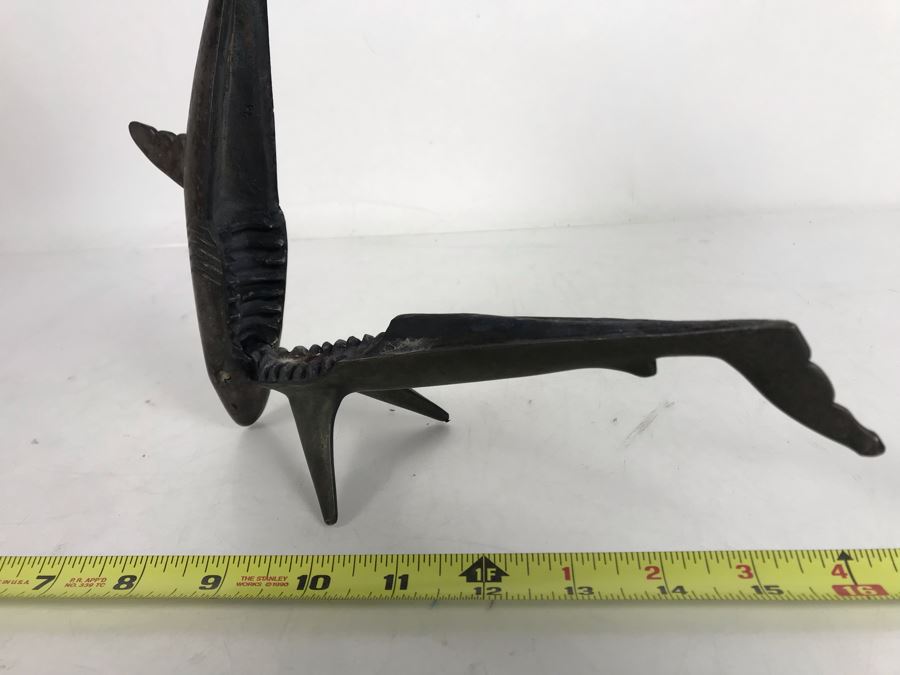 Signed Limited Edition Metal Figural Shark Nutcracker 90 Of 300 10W X 3D X 4.5H [Photo 2]