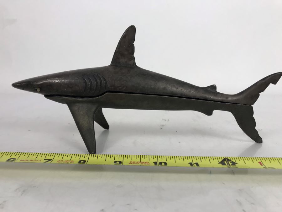 Signed Limited Edition Metal Figural Shark Nutcracker 90 Of 300 10W X 3D X 4.5H [Photo 6]