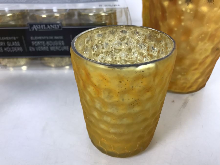 Various New Restoration Hardware Yellow Votive Sets And New Set Of Six Mercury Glass Candle Holders [Photo 5]