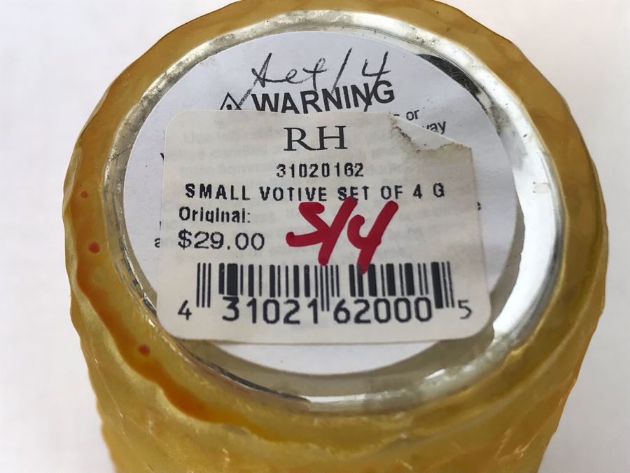 Various New Restoration Hardware Yellow Votive Sets And New Set Of Six Mercury Glass Candle Holders [Photo 7]