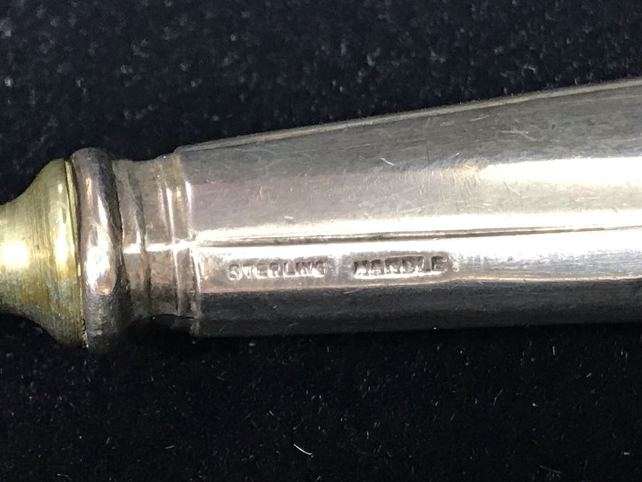 Sterling Silver Wallace Flatware Service For 8 With Large Silver Storage Box With Drawer Incl Sterling Handled Serving Spoon - (872g Not Including Knives And Serving Piece) [Photo 21]