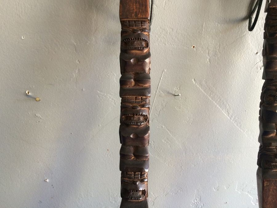 Large Carved Spoon and Fork [Photo 4]