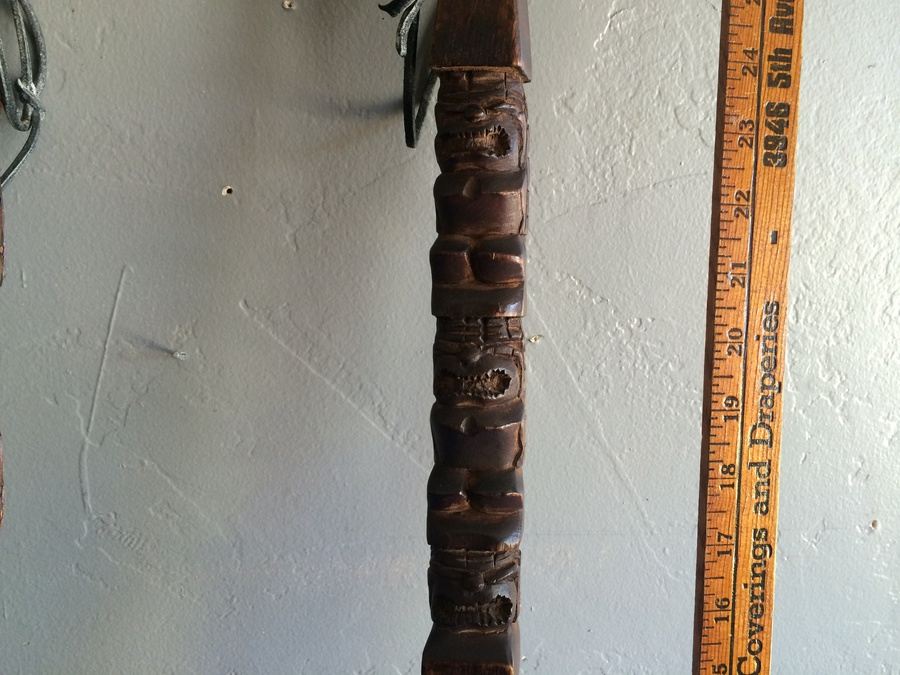 Large Carved Spoon and Fork [Photo 3]