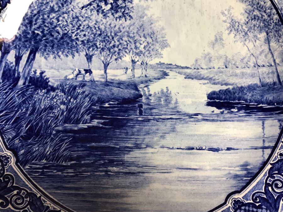 Collection Of Nine Royal Sphinx Maastricht Blue & White Delfts Plates Made In Holland 12R [Photo 8]