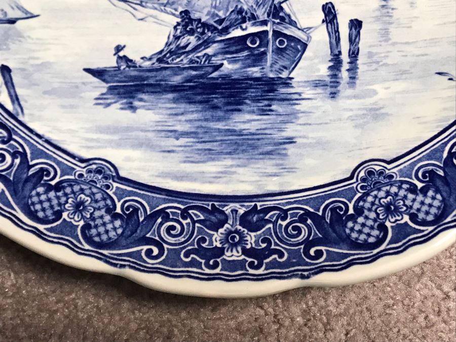 Collection Of Nine Royal Sphinx Maastricht Blue & White Delfts Plates Made In Holland 12R [Photo 4]