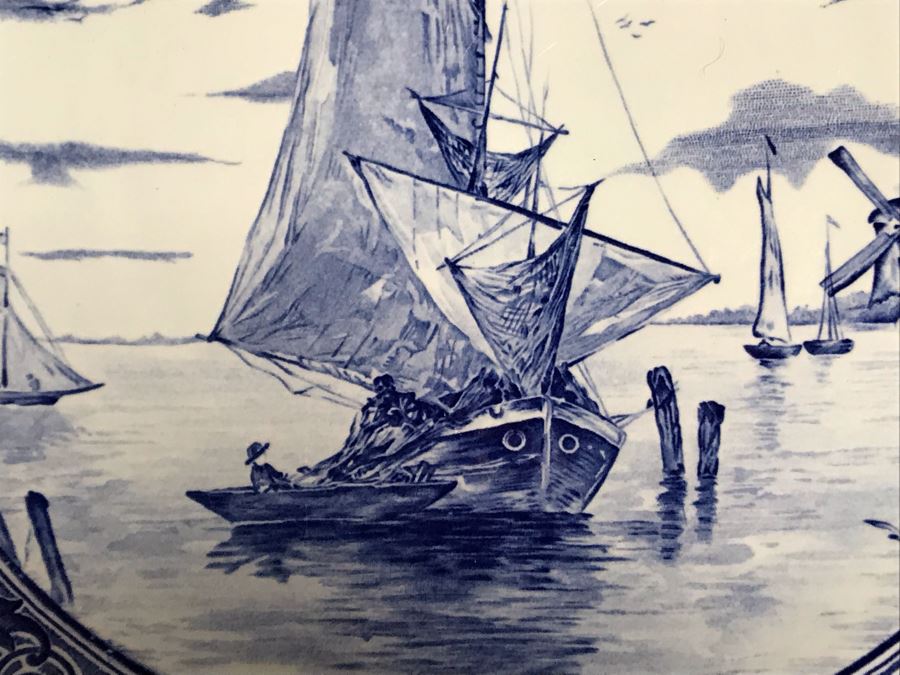 Collection Of Nine Royal Sphinx Maastricht Blue & White Delfts Plates Made In Holland 12R [Photo 3]