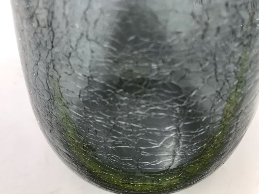 Hand Blown Crackle Glass Modernist Pitcher 6W X 11.5H [Photo 4]