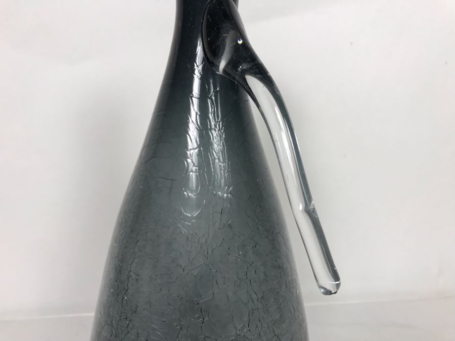 Hand Blown Crackle Glass Modernist Pitcher 6W X 11.5H [Photo 7]