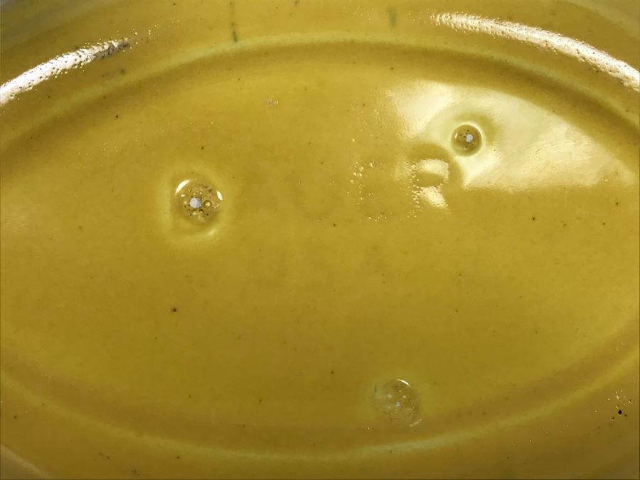 Vintage Yellow Bauer Pottery Teapot With Slight Chip In Spout (No Lid) - Great As Planter 12W X 6D X 4.5H [Photo 7]