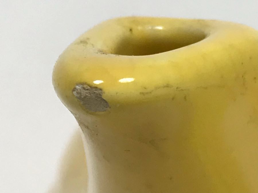 Vintage Yellow Bauer Pottery Teapot With Slight Chip In Spout (No Lid) - Great As Planter 12W X 6D X 4.5H [Photo 5]