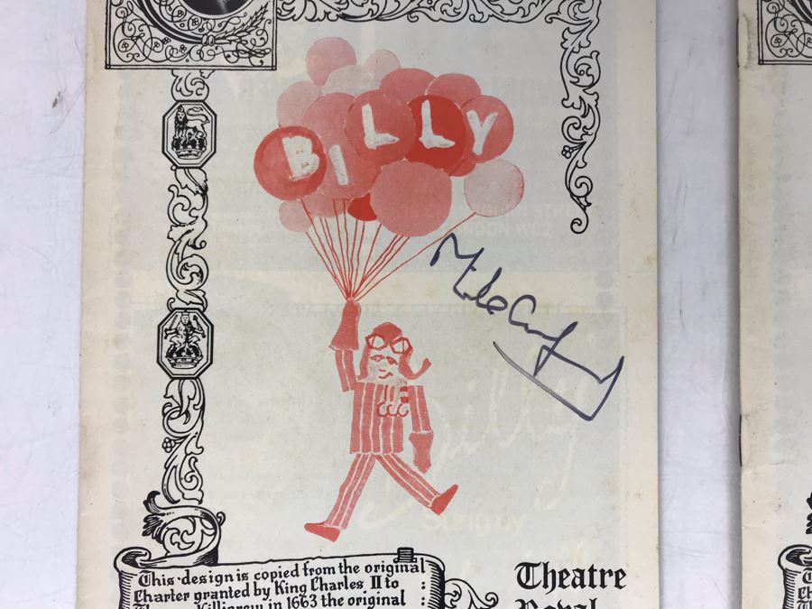 Pair Of Hand Signed Michael Crawford Theatre Musical Programs Billy Theatre Royal Drury Lane [Photo 5]