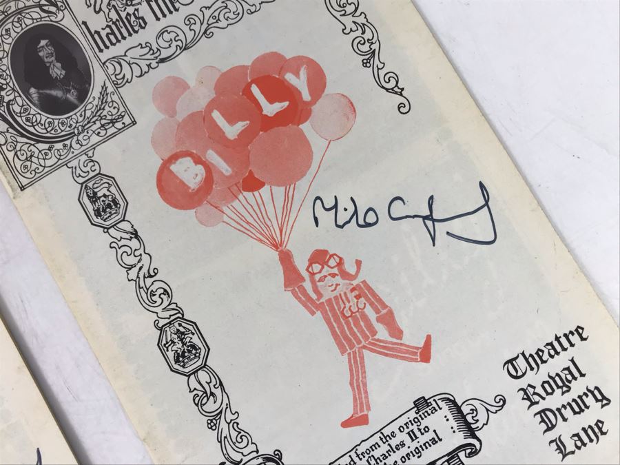 Pair Of Hand Signed Michael Crawford Theatre Musical Programs Billy Theatre Royal Drury Lane [Photo 7]