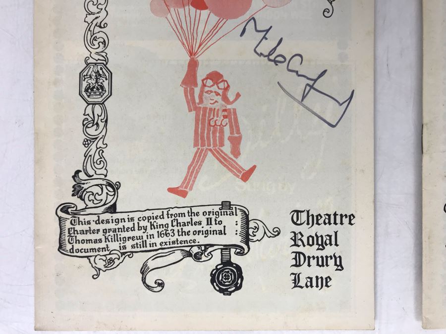 Pair Of Hand Signed Michael Crawford Theatre Musical Programs Billy Theatre Royal Drury Lane [Photo 4]