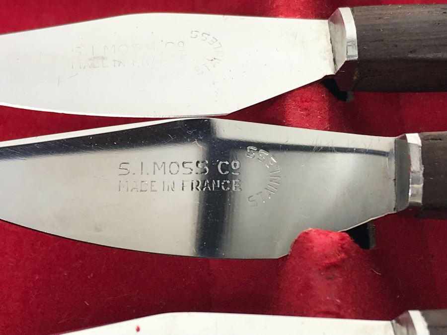 Set Of Six Mid-Century Knives By S. I. Moss Co Made In France With Box [Photo 4]