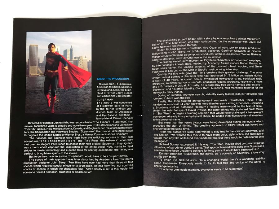 Superman The Movie Original Program [Photo 15]