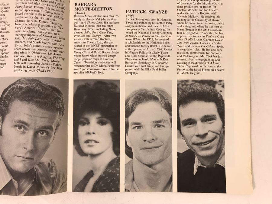 West Side Story Musical Program Featuring Patrick Swayze [Photo 6]