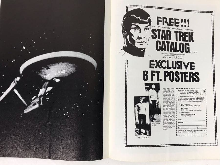 Vintage 1975 International Star Trek Convention Program [Photo 8]