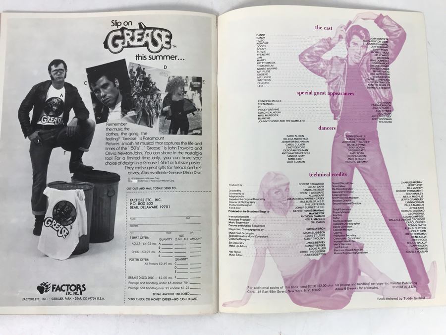 Original Grease Movie Program [Photo 10]