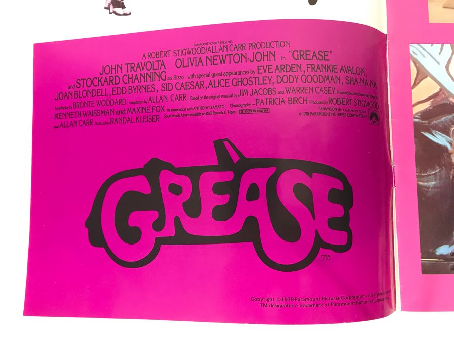 Original Grease Movie Program