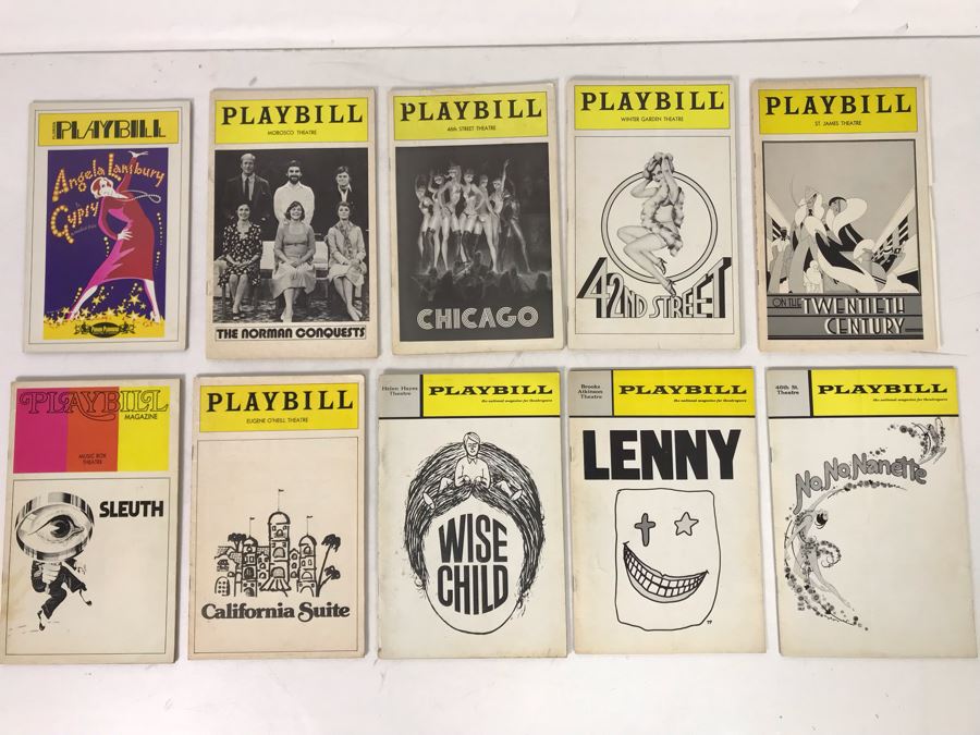 Collection Of 10 Vintage Playbill Theatre Programs [Photo 2]