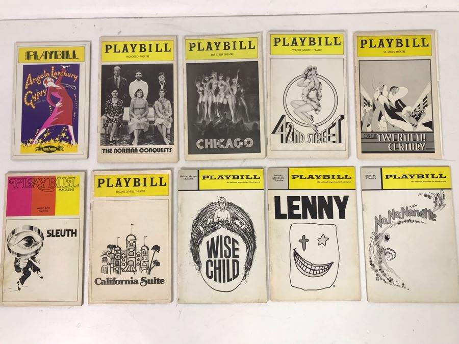 Collection Of 10 Vintage Playbill Theatre Programs [Photo 1]