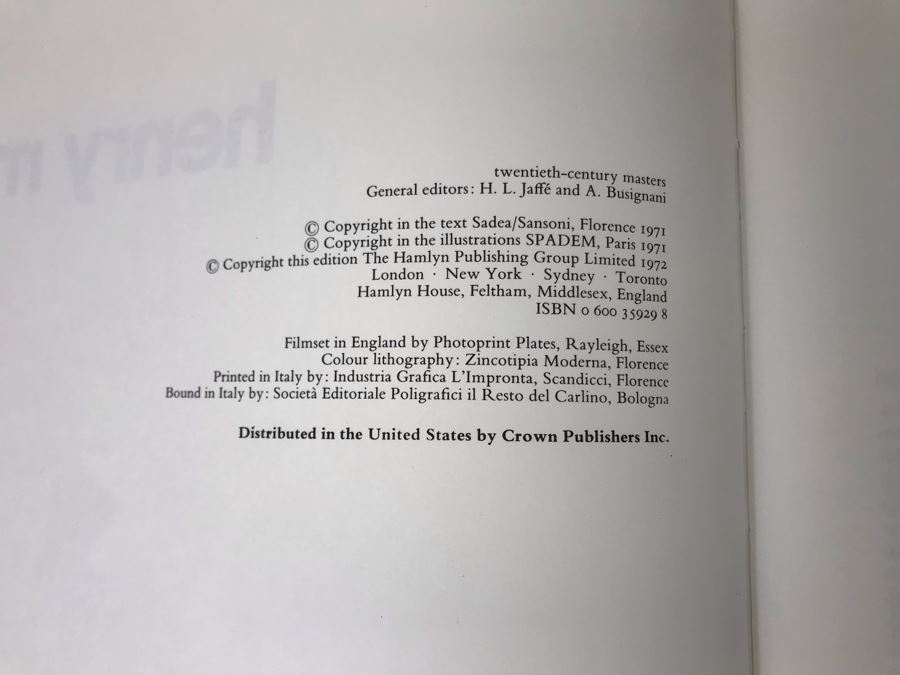 Henry Moore Artist Book [Photo 3]