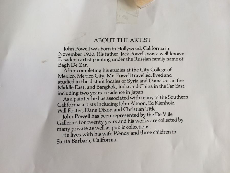 John Powell Color Serigraph Ancestral Scroll 339/350 Hand Signed by Artist [Photo 12]