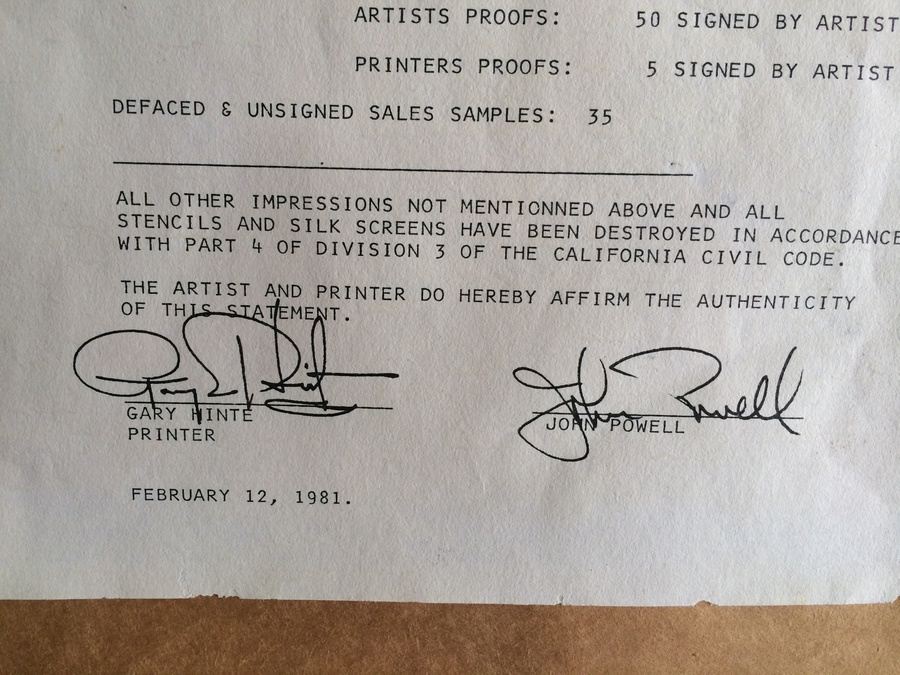 John Powell Color Serigraph Ancestral Scroll 339/350 Hand Signed by Artist [Photo 11]