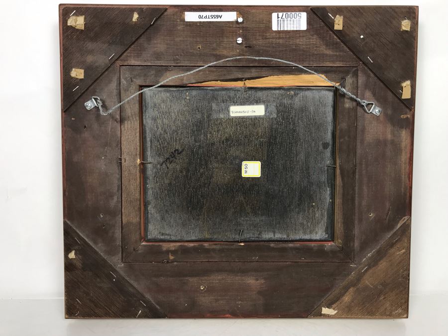 Original Listed English Artist Robinson Jones Sailing Ship Painting (Frame: 18 X 16.5, Board: 10 X 8) [Photo 18]