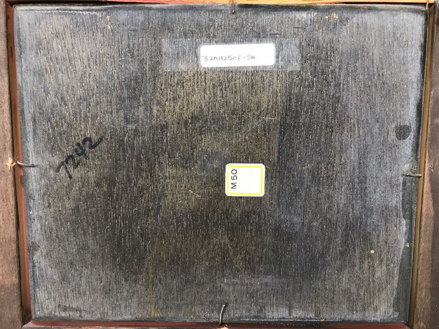 Original Listed English Artist Robinson Jones Sailing Ship Painting (Frame: 18 X 16.5, Board: 10 X 8) [Photo 19]