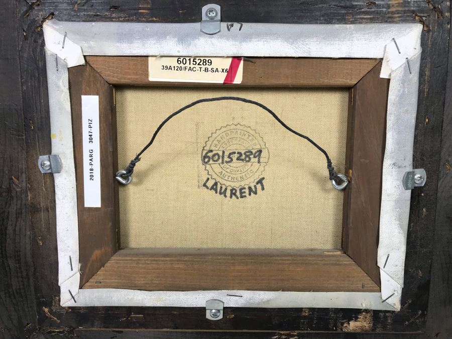 Original Listed Artist Jean Michel Laurent Sailing Ship Painting On Canvas In Stunning Frame (Frame: 20 X 18, Canvas: 10 X 8) [Photo 13]