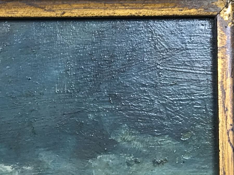 Original Signed Sailing Ship Painting On Board - Signature Illegible (Frame: 18 X 16, Board: 10 X 8) [Photo 21]