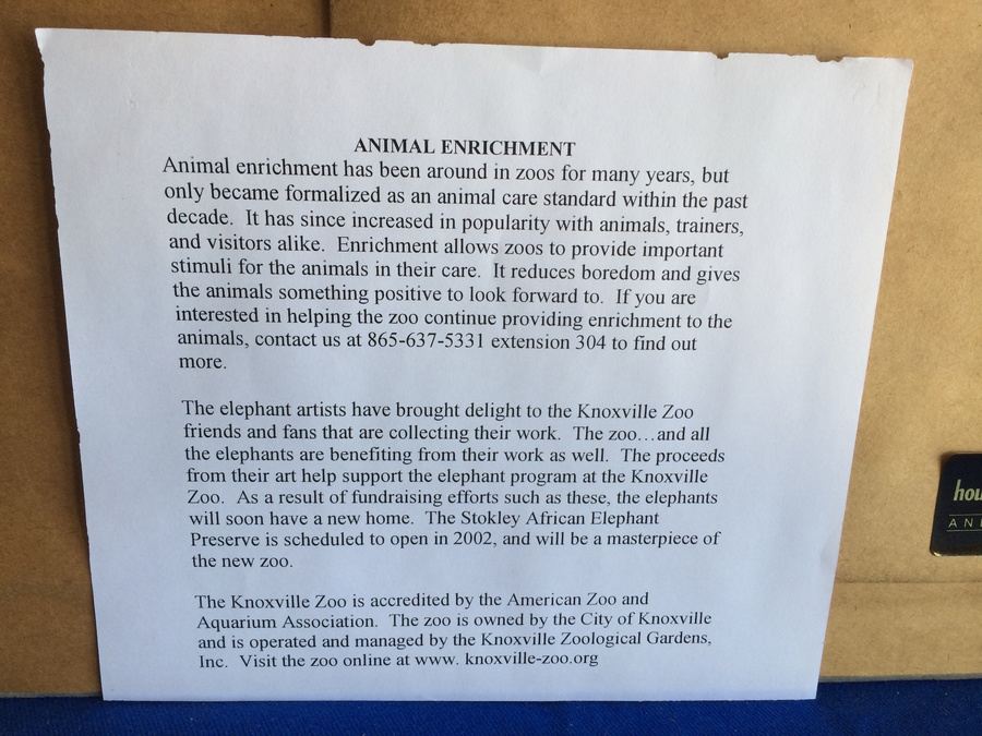 Original Art Painted by an Actual African Elephant (Mamie) [Photo 10]