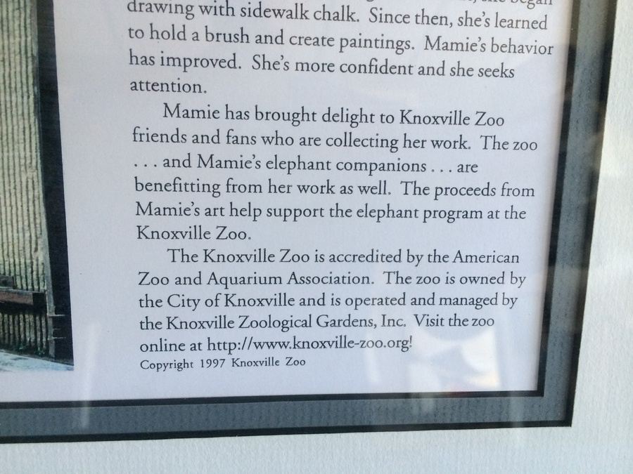 Original Art Painted by an Actual African Elephant (Mamie) [Photo 6]