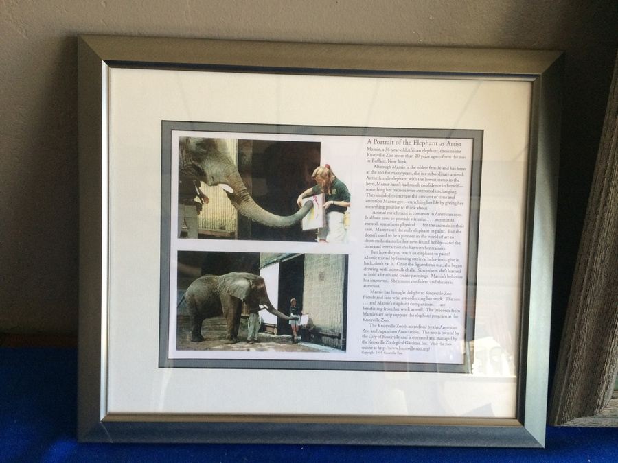 Original Art Painted by an Actual African Elephant (Mamie) [Photo 3]