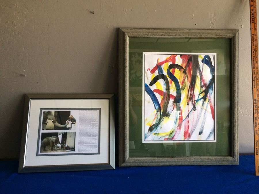 Original Art Painted by an Actual African Elephant (Mamie)