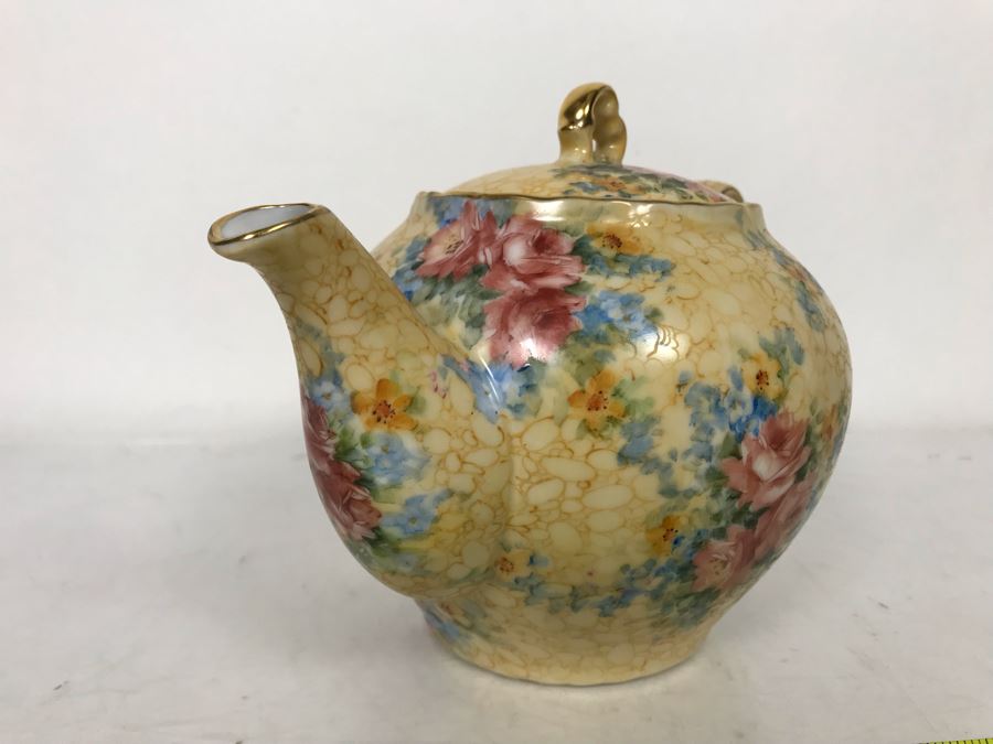 Hand Painted Signed W. Myers Porcelain Teapot 8.5W X 6D X 6H [Photo 8]