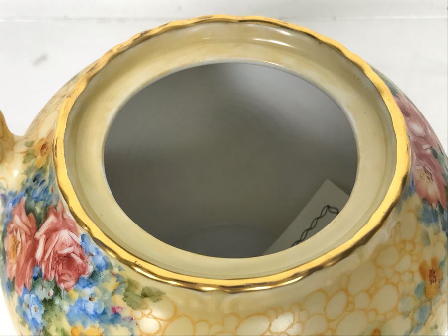 Hand Painted Signed W. Myers Porcelain Teapot 8.5W X 6D X 6H [Photo 14]