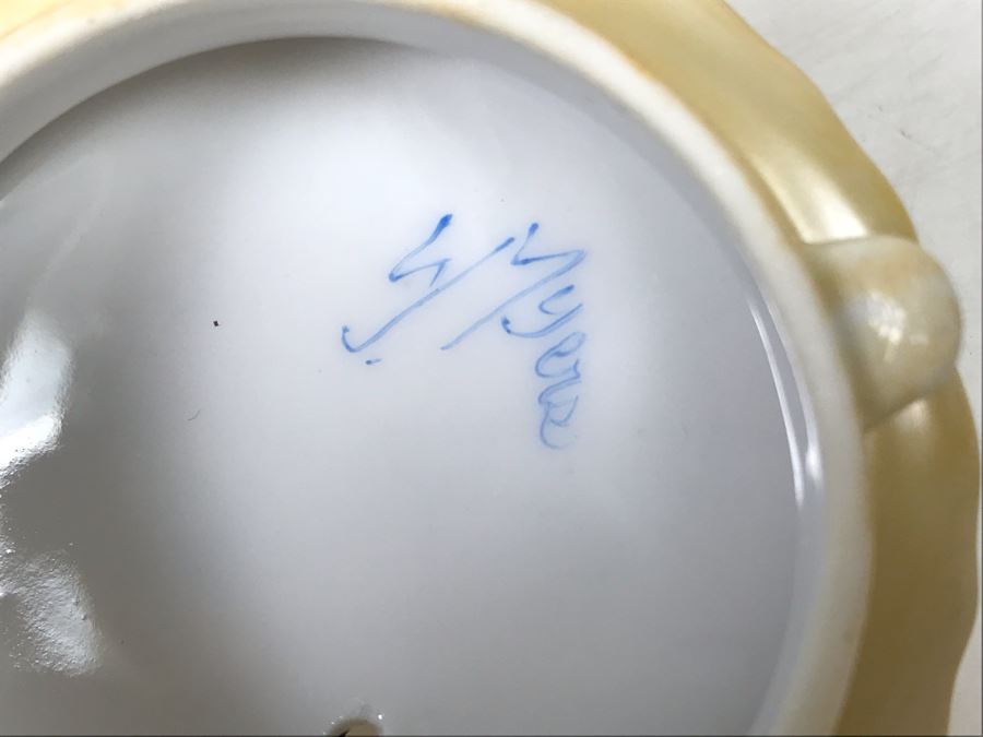 Hand Painted Signed W. Myers Porcelain Teapot 8.5W X 6D X 6H [Photo 13]