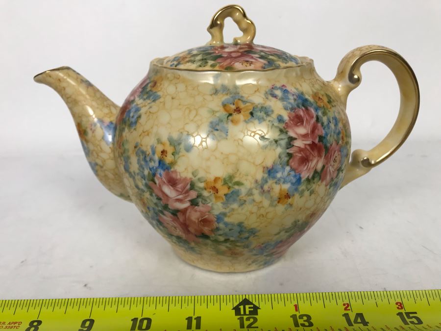 Hand Painted Signed W. Myers Porcelain Teapot 8.5W X 6D X 6H [Photo 7]
